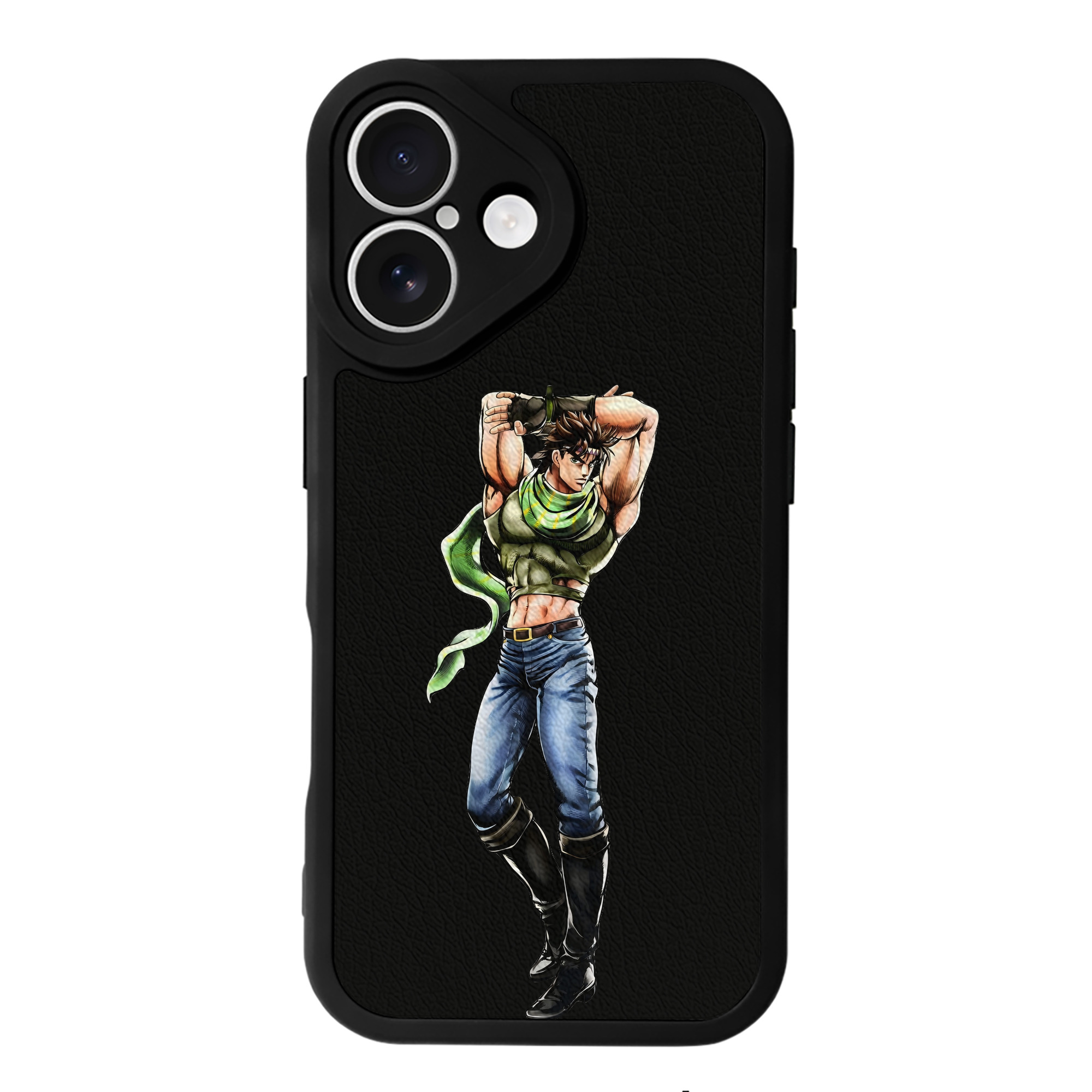 （画像用） ジョジョの奇妙な冒険 ジョセフ?ジョースター JoJo's Bizarre Adventure Joseph Joestar 【iPhone 16シリーズ対応】シリコンスマホケース（レザー調） 材質：シリコン